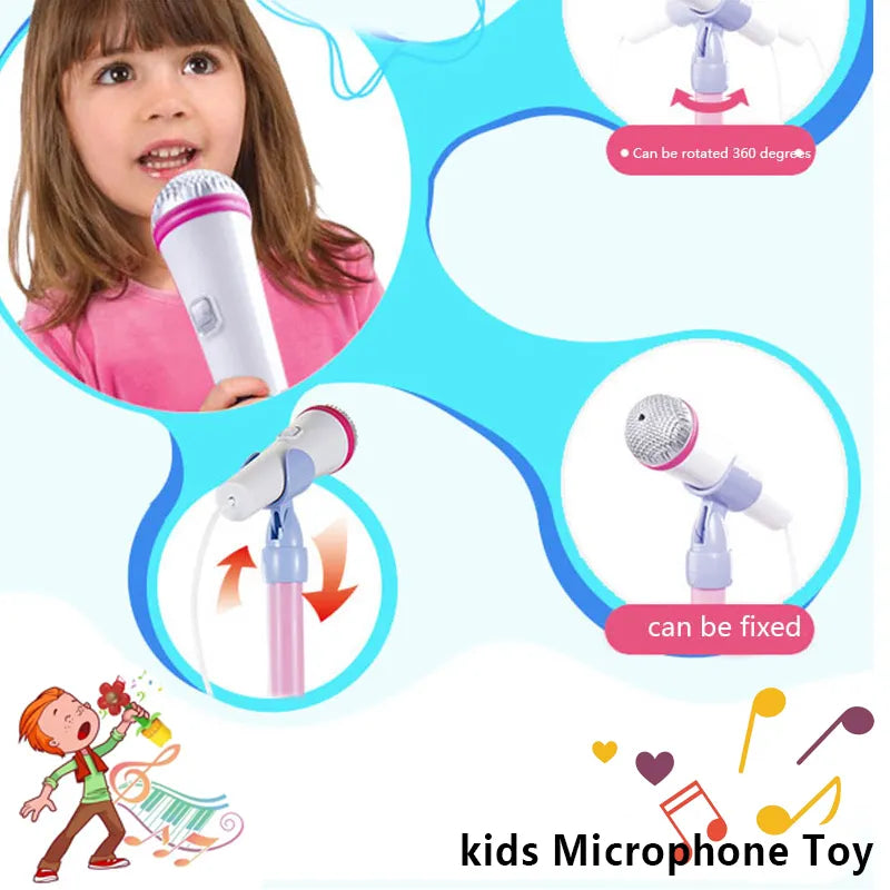 Kids Microphone with Stand Karaoke Song Machine Music Instrument Toys