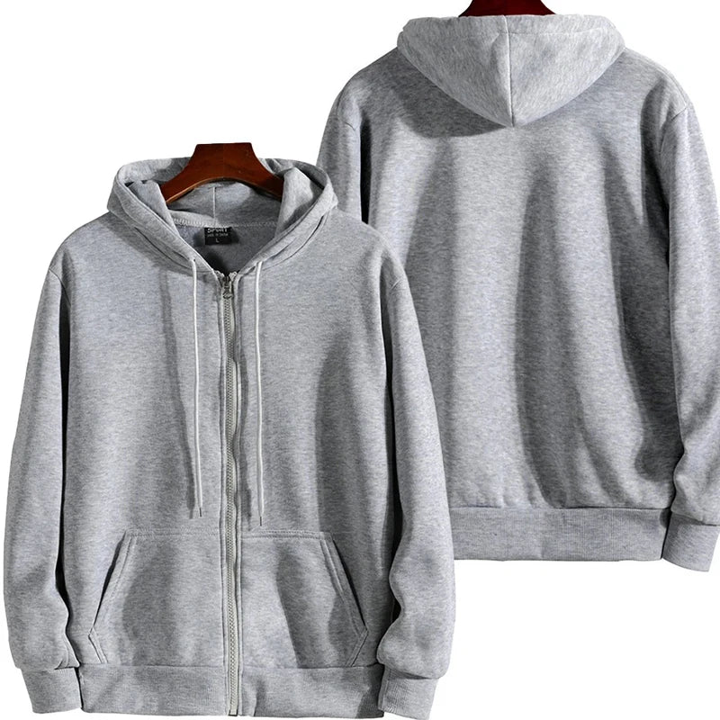 Zipper Hoodies Autumn Winter Men's New Long Sleeve Hooded Sweatshirt