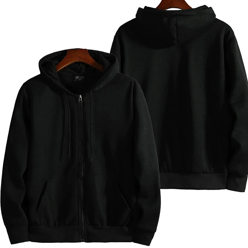 Zipper Hoodies Autumn Winter Men's New Long Sleeve Hooded Sweatshirt