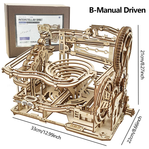 3D Wooden Puzzle DIY Marble Run Building Model Kit STEM Educational