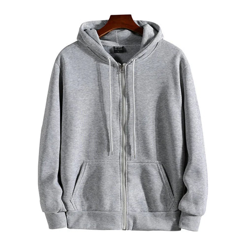 Zipper Hoodies Autumn Winter Men's New Long Sleeve Hooded Sweatshirt