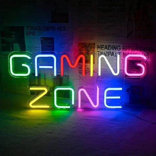 Gamepad Shaped LED Neon Sign for Gamer Room Decor, Gaming Neon Sign