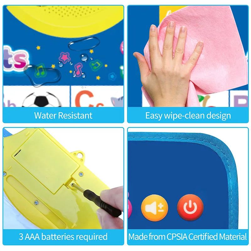 Electronic English Alphabet Wall Chart Talking ABC Letters 123s Music