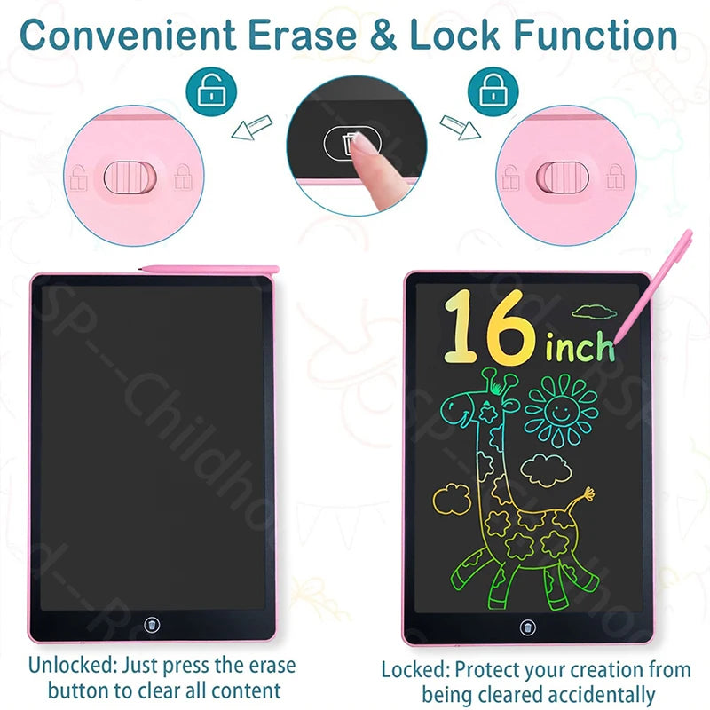 16 Inch Big LCD Drawing Board Writing Tablet Digit Magic Blackboard