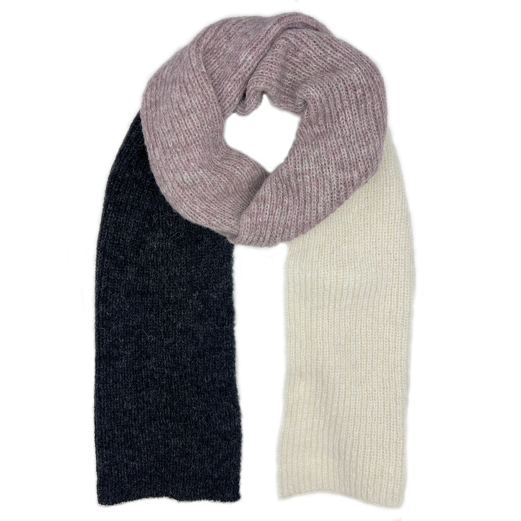 Blush Color Block Alpaca Scarf