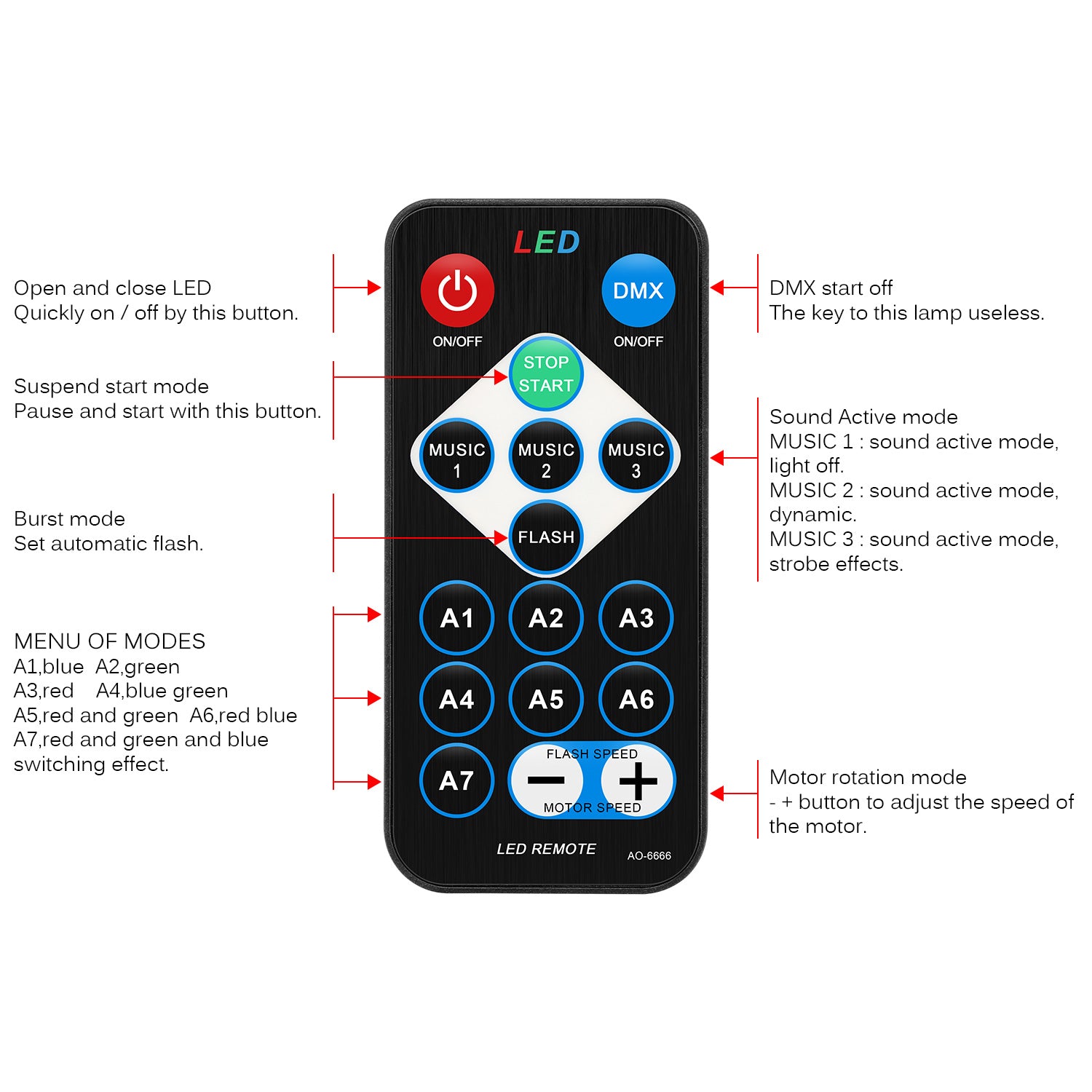 LED RGB Magic Light with Remote Control US Plug