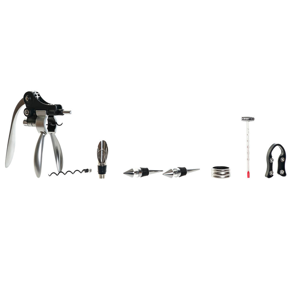 Set of Wine Accessories DKD Home Decor Bamboo Stainless steel Light