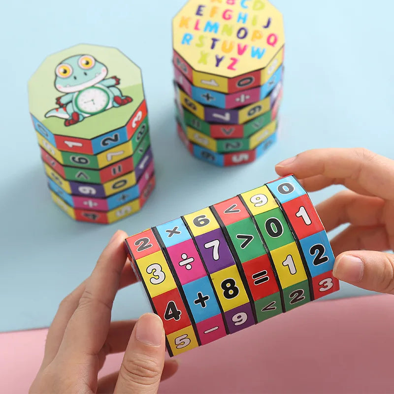 Montessori Magic Cylinder Mathematics Numbers Cube Arithmetic Toy Kids