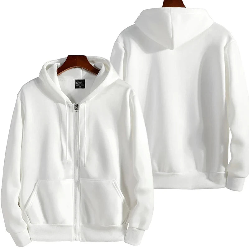 Zipper Hoodies Autumn Winter Men's New Long Sleeve Hooded Sweatshirt