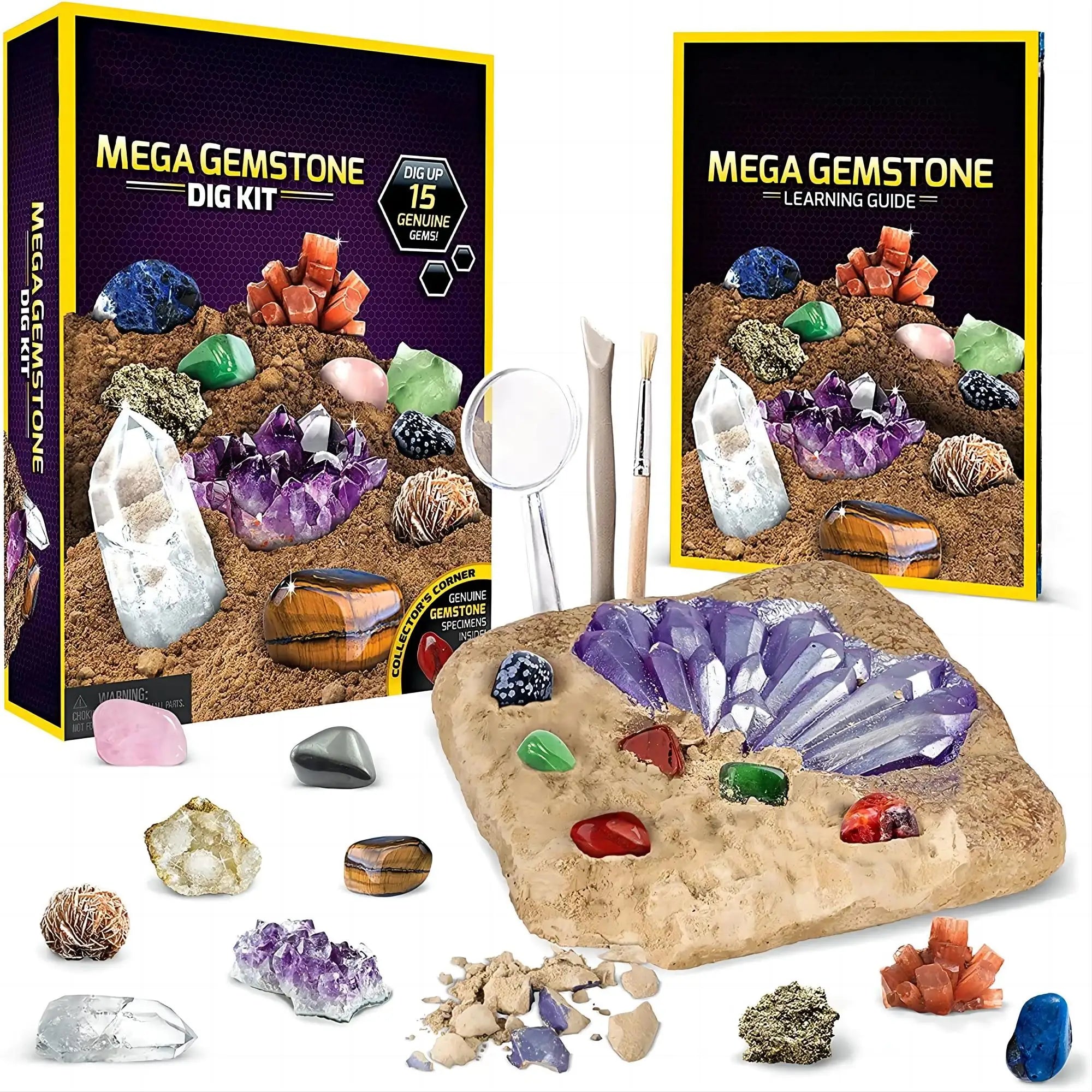 STEM Mega Gemstone Dig Kit-dig and discover gem stone crystal dig toy