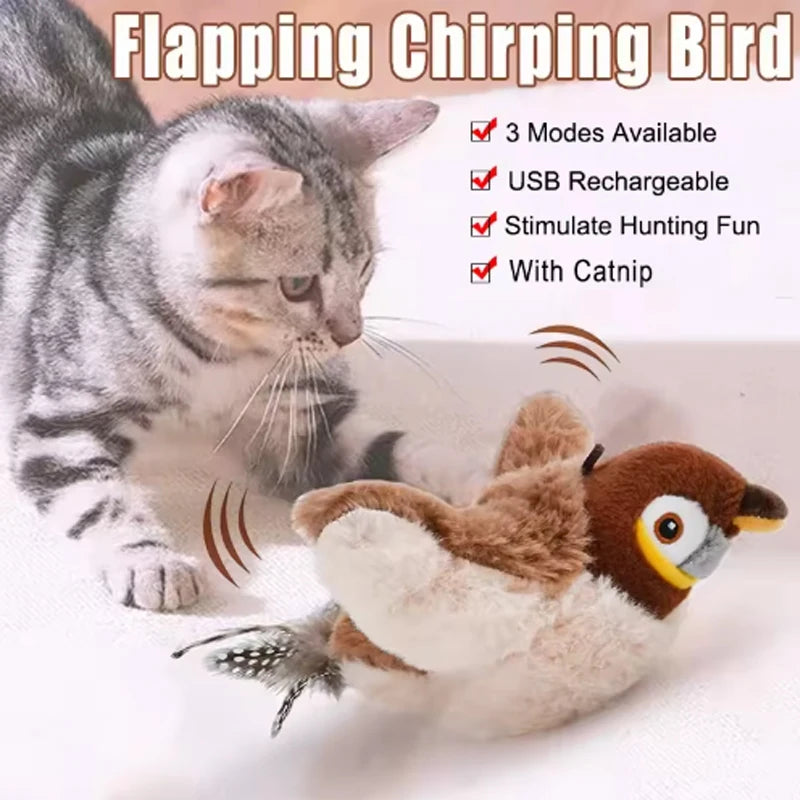 Hot Simulated Bird Cat Toy Interactive Toys Dog Rechargeable Chirping