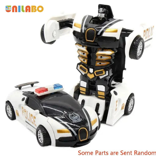Transformable Robot Sports Car Toys, No Batteries, Educational Kids