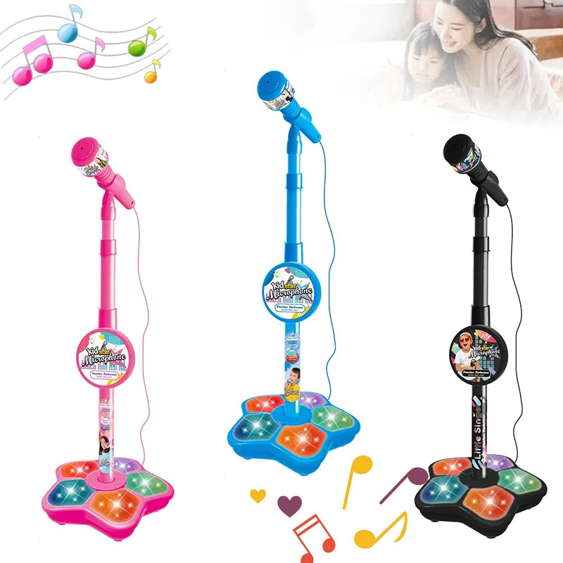 Kids Microphone with Stand Karaoke Song Machine Music Instrument Toys