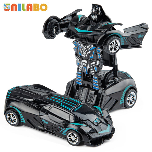 Transformable Robot Sports Car Toys, No Batteries, Educational Kids