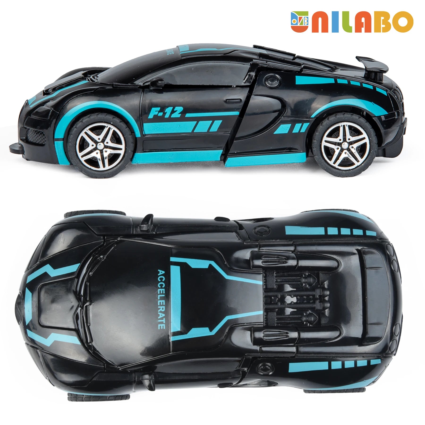 Transformable Robot Sports Car Toys, No Batteries, Educational Kids
