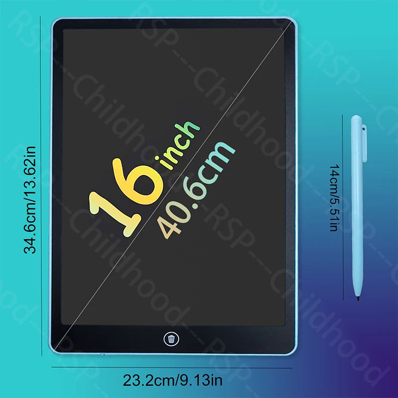 16 Inch Big LCD Drawing Board Writing Tablet Digit Magic Blackboard