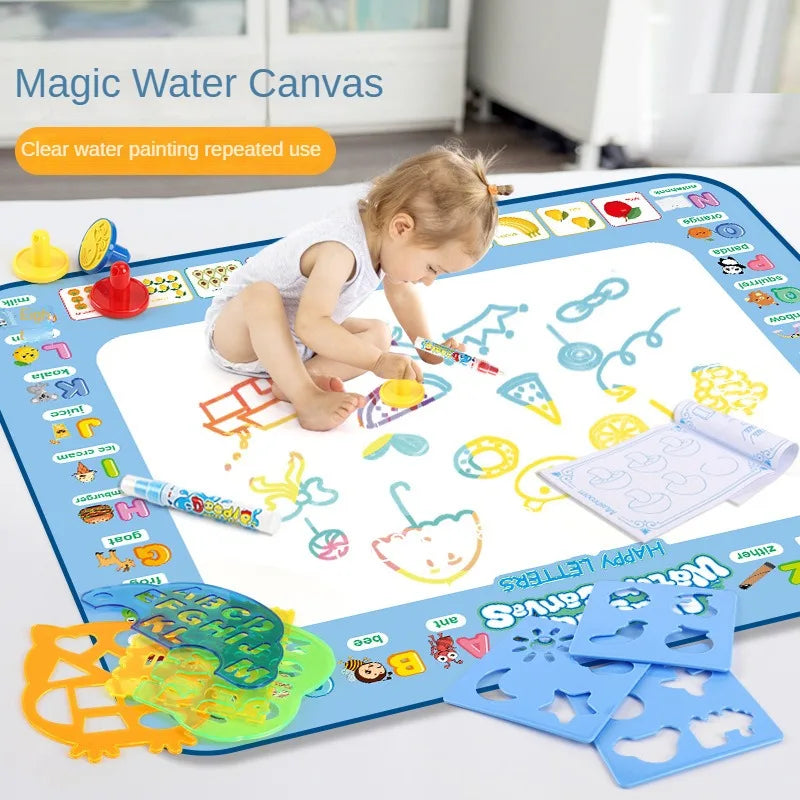 Magic Water Drawing Mat Reusable Doodle Painting Board with Pens