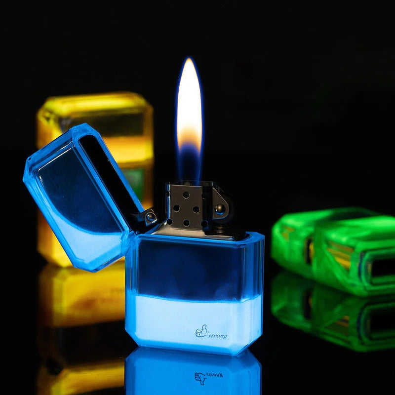 Unusual Quicksand Luminous Kerosene Lighter Inflatable Lighter