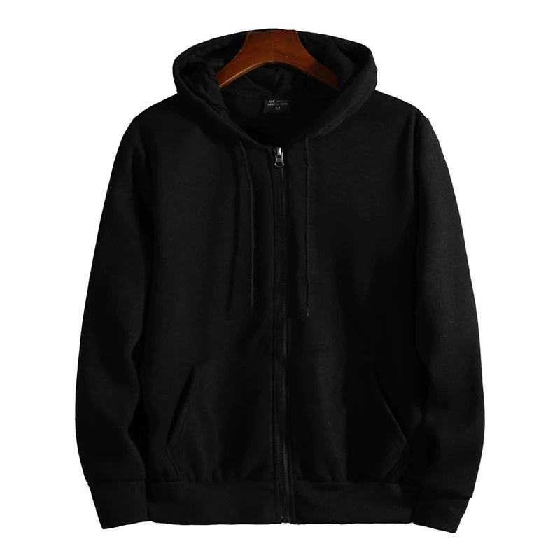 Zipper Hoodies Autumn Winter Men's New Long Sleeve Hooded Sweatshirt