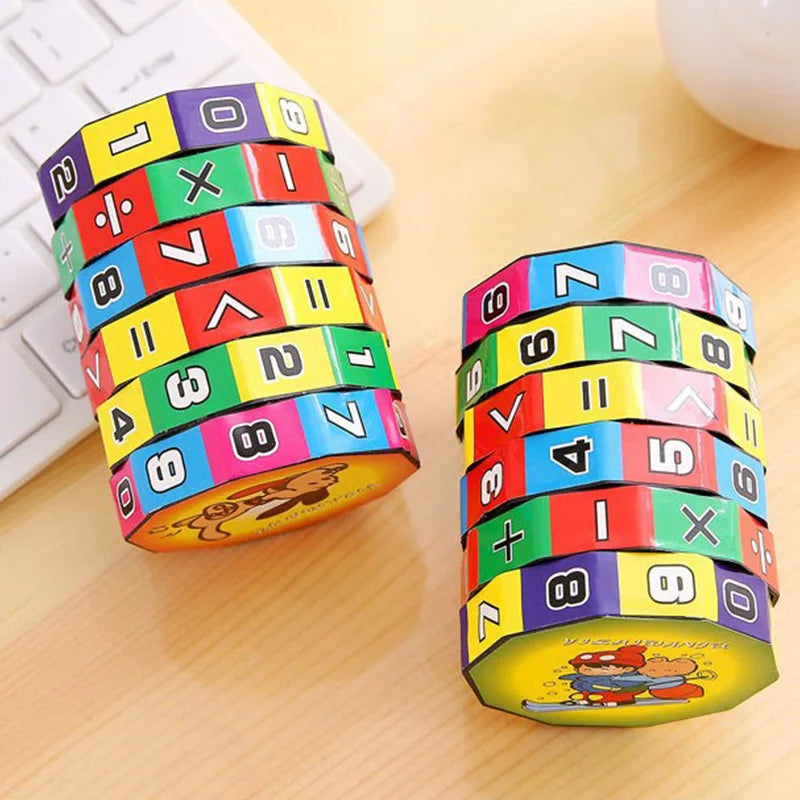 Montessori Magic Cylinder Mathematics Numbers Cube Arithmetic Toy Kids