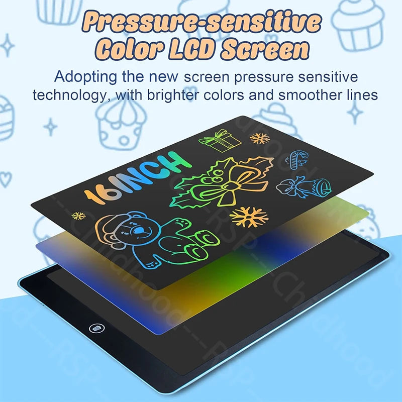 16 Inch Big LCD Drawing Board Writing Tablet Digit Magic Blackboard