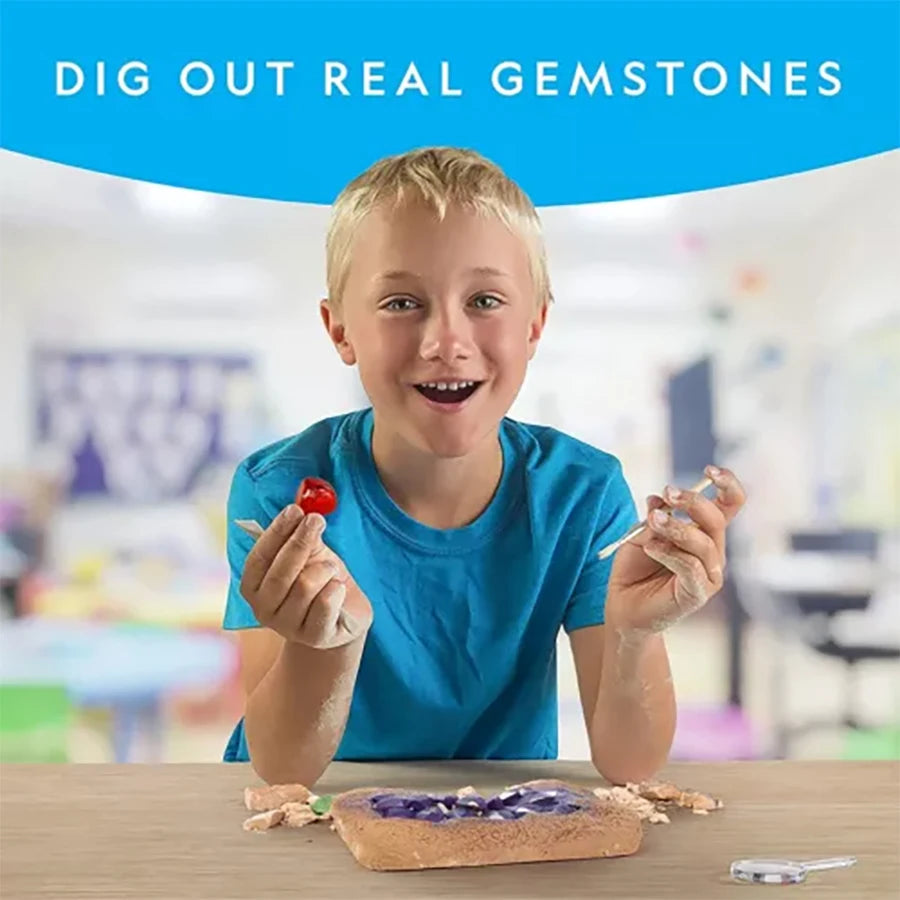 STEM Mega Gemstone Dig Kit-dig and discover gem stone crystal dig toy