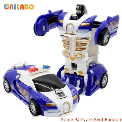 Transformable Robot Sports Car Toys, No Batteries, Educational Kids