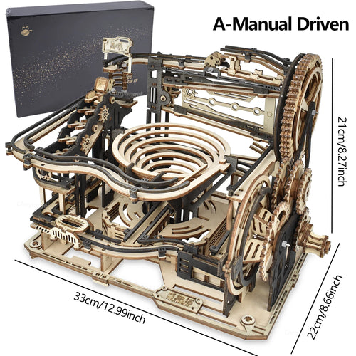 3D Wooden Puzzle DIY Marble Run Building Model Kit STEM Educational
