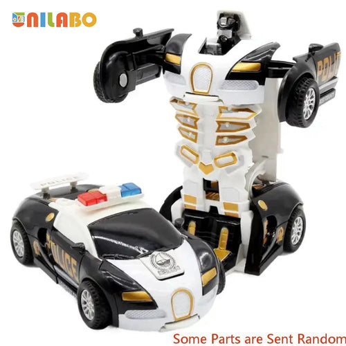Transformable Robot Sports Car Toys, No Batteries, Educational Kids