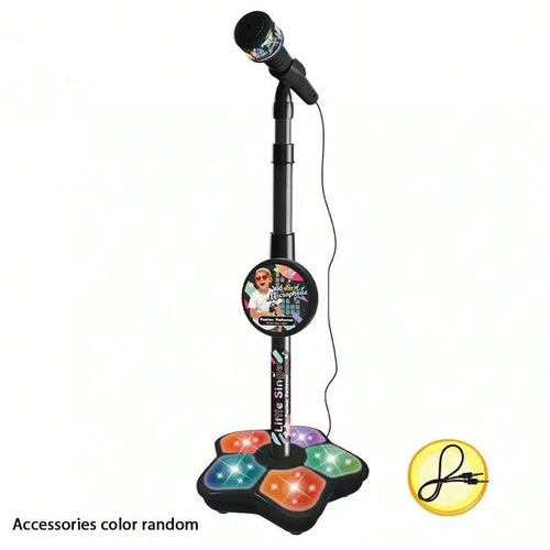 Kids Microphone Stand Toy, Portable Children's Karaoke Electronic,