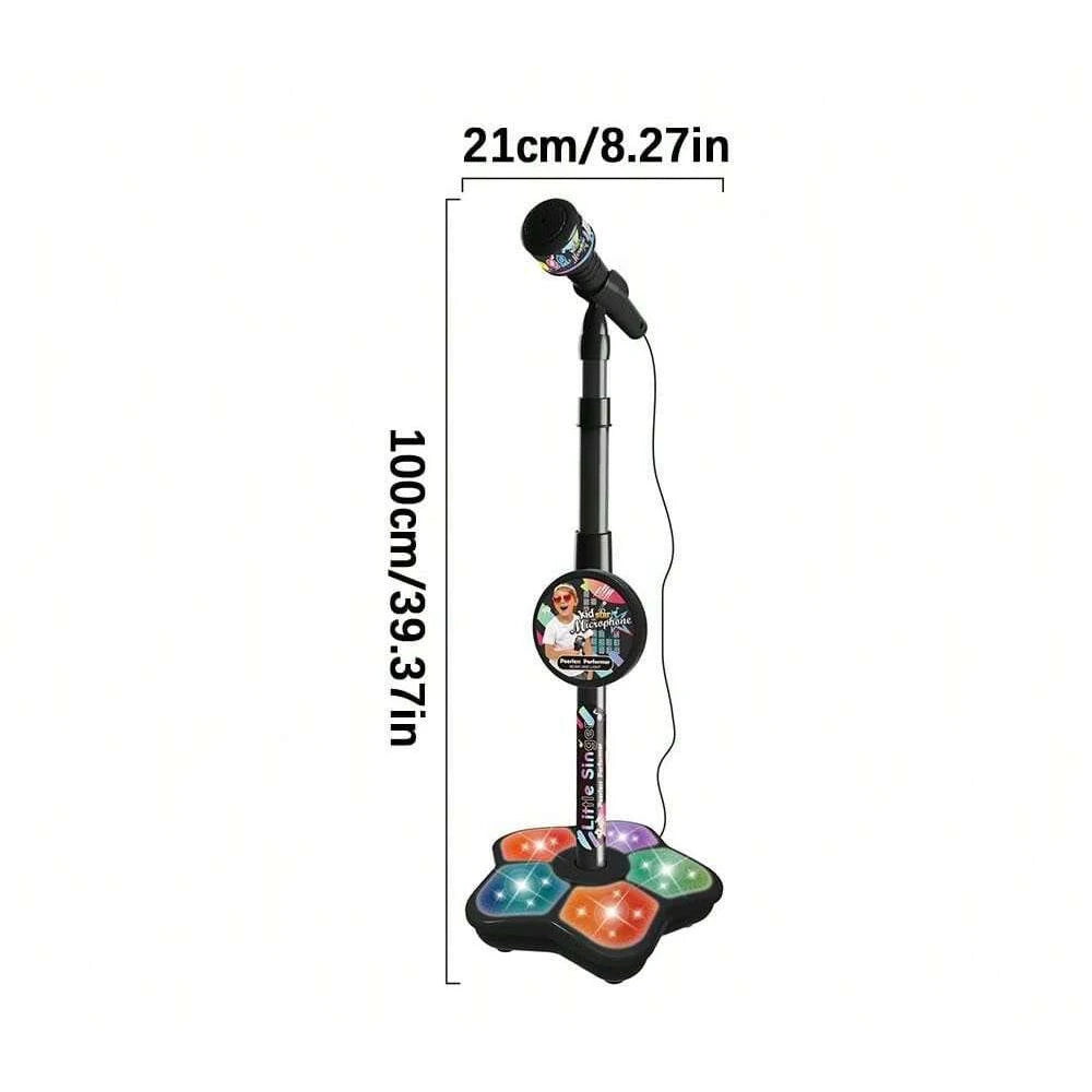 Kids Microphone Stand Toy, Portable Children's Karaoke Electronic,