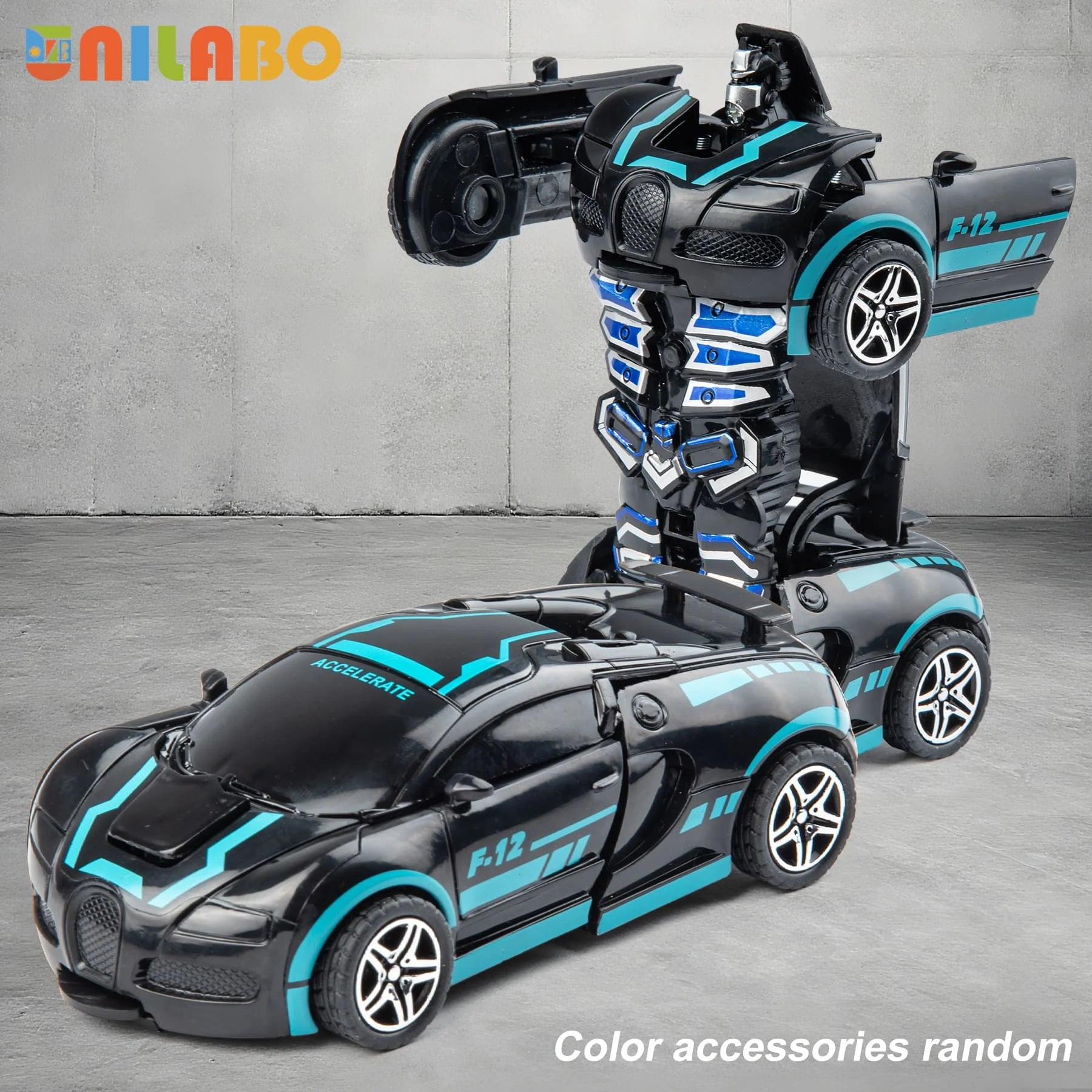 Transformable Robot Sports Car Toys, No Batteries, Educational Kids