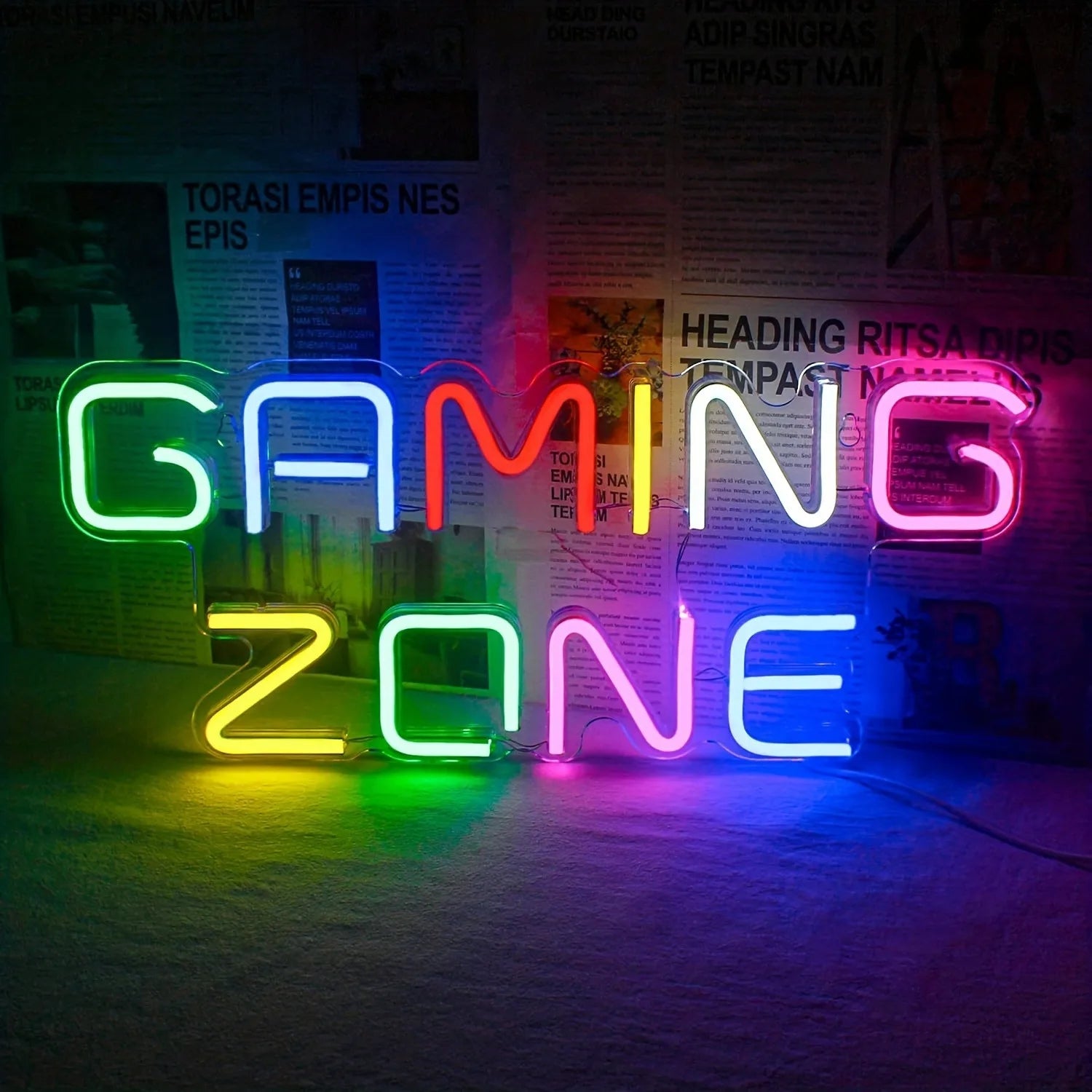 Gamepad Shaped LED Neon Sign for Gamer Room Decor, Gaming Neon Sign
