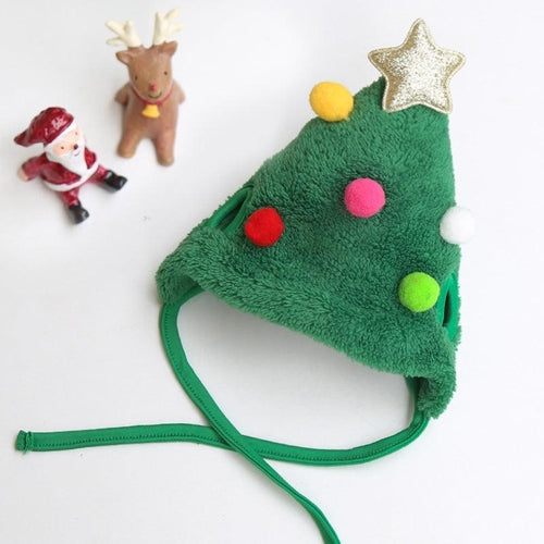 Festive Pet Christmas Hat And Saliva Towel Set - Perfect For Your
